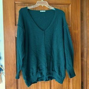 Winter green sweater